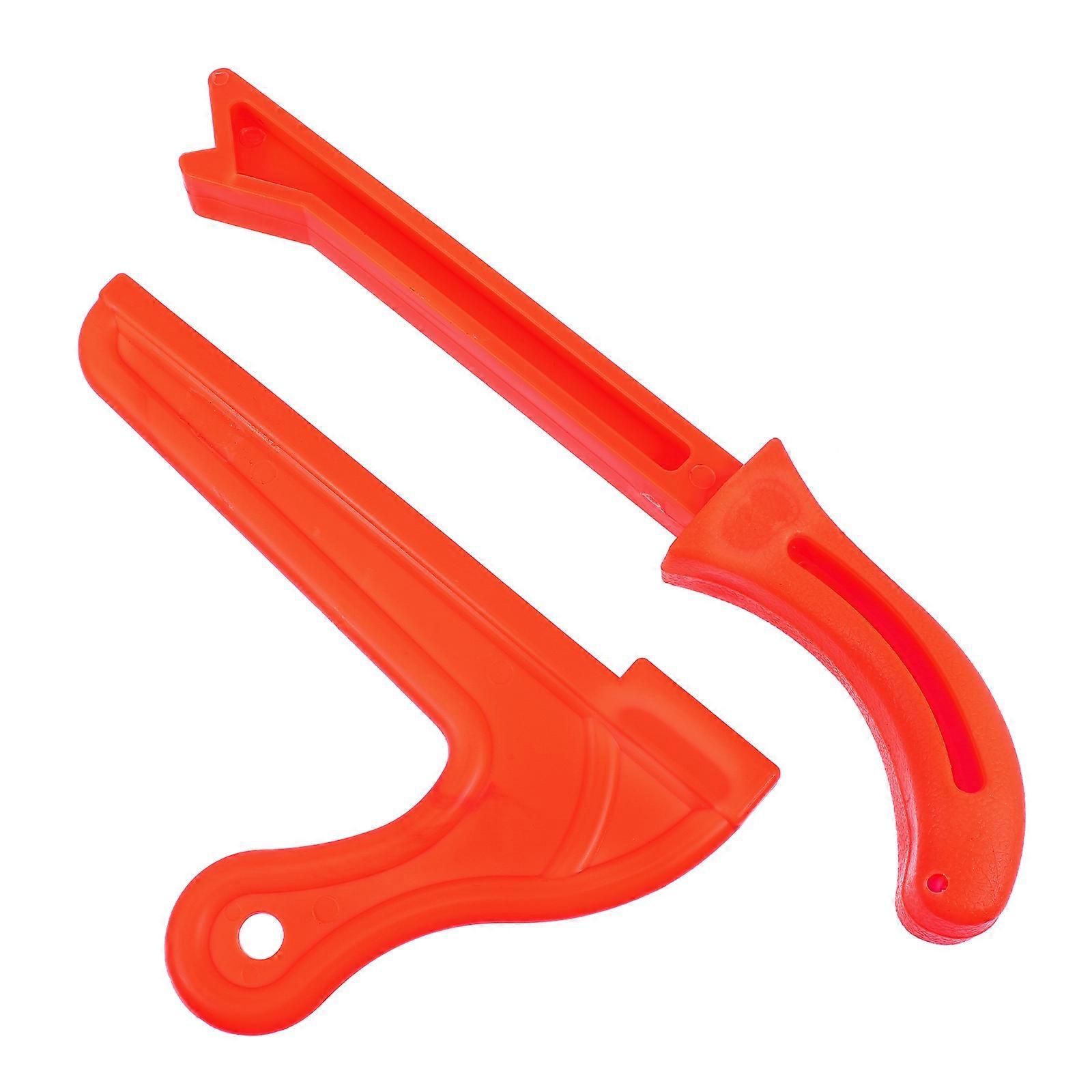 2Pcs Woodworking Tools Set Woodworking Push Handlebar Utility Tools (Orange)