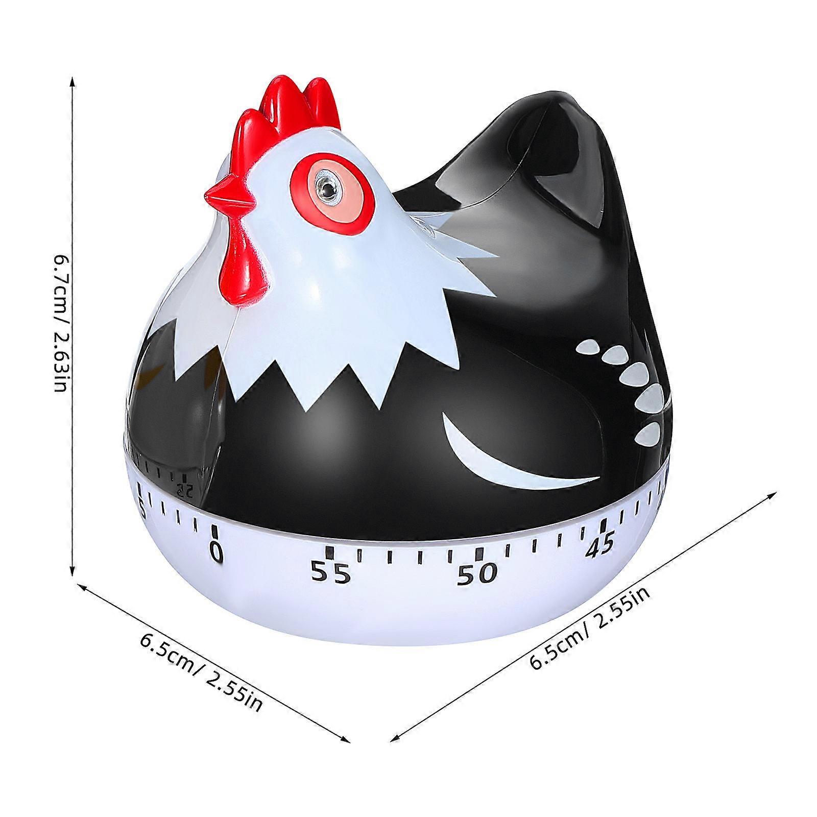 2pcs Hen Design Mechanical Timer Restaurant Cooking Timer Home Baking Timing Tool