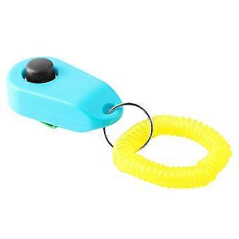 Dog Training Clicker Interactive Squeaky Comcompatible withtable Universal Training Clicker Ring compatible with Dogs Cats Sky Blue