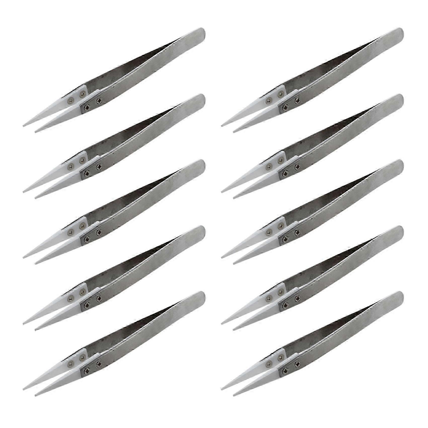 10X Ceramic Tweezers - Heat Resistant - Pointed Tip