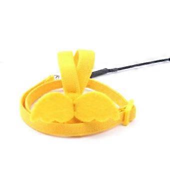 Yellow Parrot Bird Leash Outdoor Adjustable Harness Training Rope