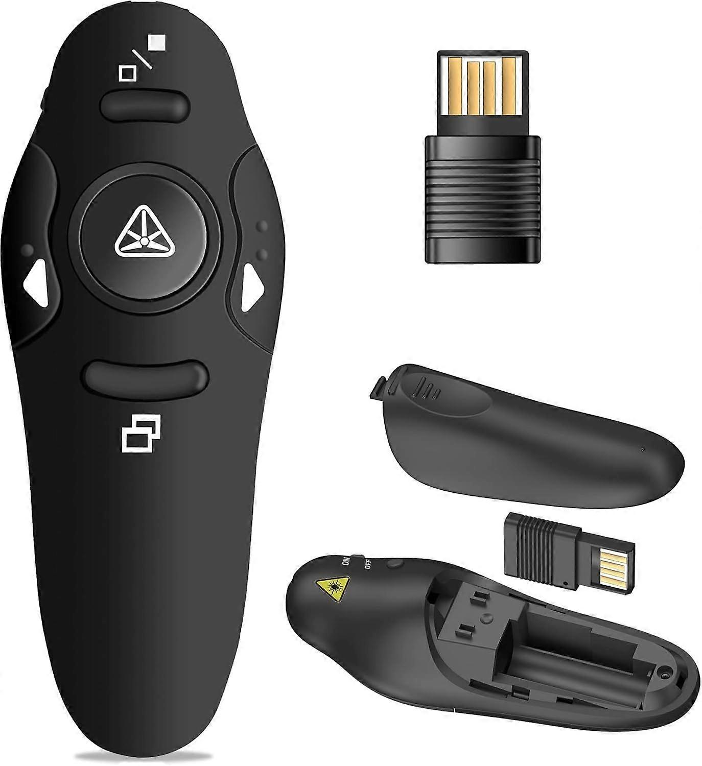 Presentation Clicker Wireless Presenter Remote USB Control Powerpoint PPT Clicker, Laser Pointer RF 2.4GHz Presenter Remote Google Slide Advancer