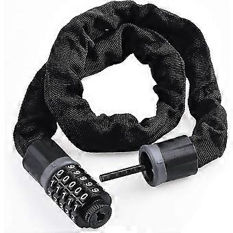 Heavy Duty Bike Chain Lock Combination High Security 5-digit Resettable 100000 Codes Anti-theft Locks For Bike,motorcycle, Door, Gate,fence,scooters