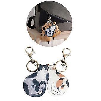 2 stuks schattige sleutelhangers in de vorm van een kat, wasbeer of egel, een leuk cadeau voor vrouwen en meisjes.