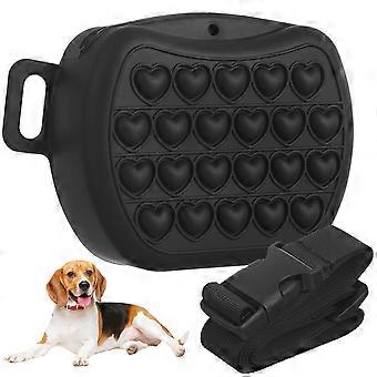 Black Silicone Dog Treat Pouch for Pet Training Portable
