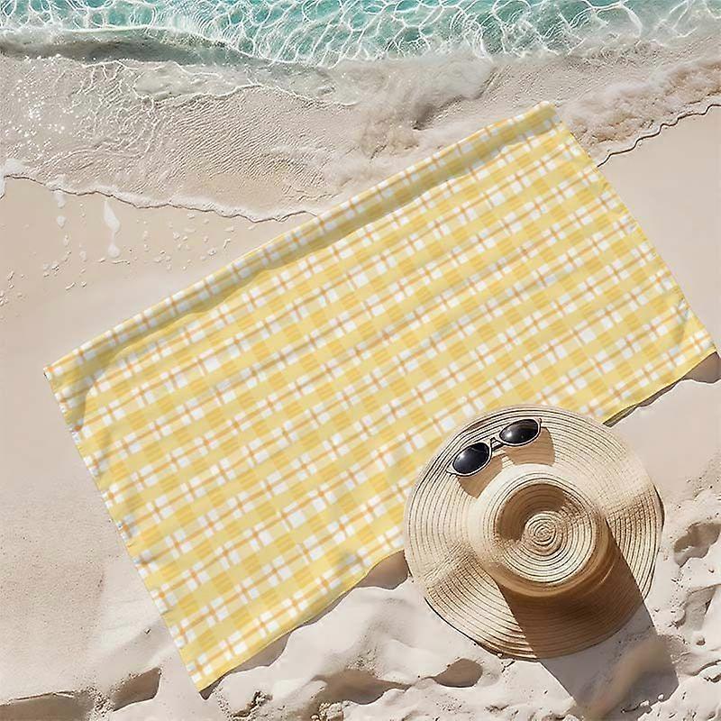 Repeating Pattern Printed Beach Towel, Super Absorbent Beach Towel, Comfortable, Practical, and Quick-Drying, Thick, Sof-Hasyg