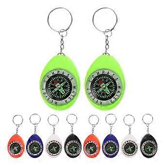Mini boussole porte-clés pour la randonnée en plein air avec 40 anneaux porte-clés portables