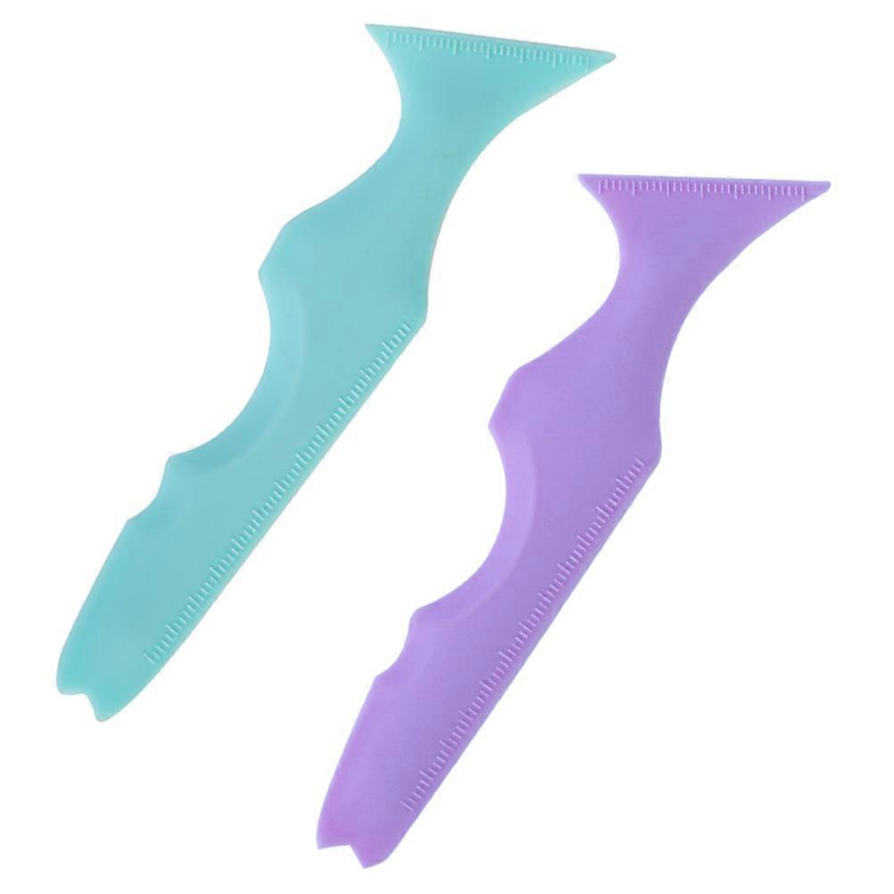 Silicone Makeup Aid Multi-Function Eyeliner Stencil Tool 2Pcs for Cosmetics