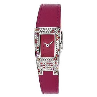 V & L Halo Star Watch naisille analoginen kvartsi Cowhide ranne koru VL023207