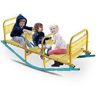 132,99 cm gynge til tre personer, legetøj til børn, udendørs/have/skoleudstyr, skridsikker, komfortable sæder og ryglæn, høj sikkerhed.