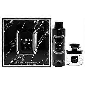 Guess Uomo By Guess For Men - 2 Pc Gift Set 1.7oz Edt Spray, 6oz Deodorizing Body Spray