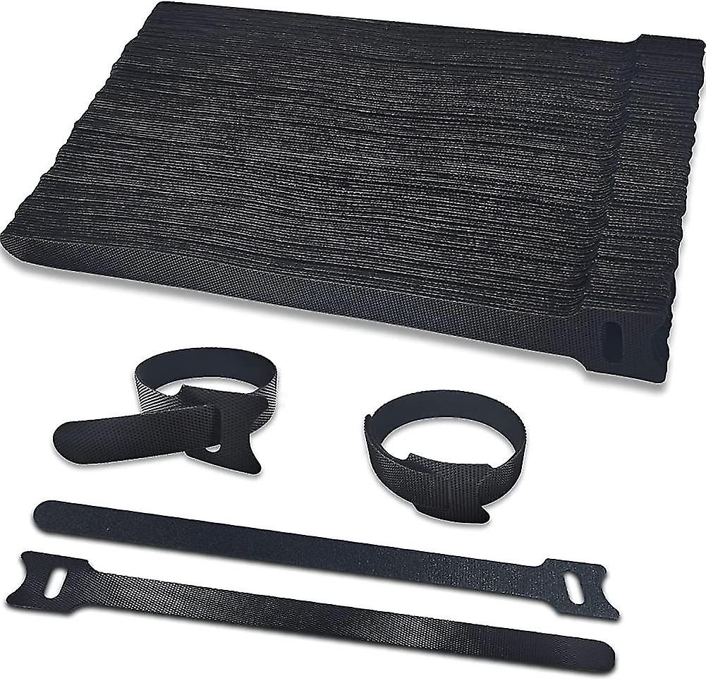 Bridas de cable 100pcs Scratch Cable Ties Tape 200mmx12mm Gestión de cables reutilizable