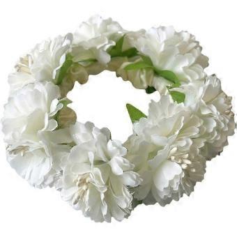 Artificial Carnation Hair Ties Ponytail Holder Artificial Flower Hair Scrunchie Elastic Hair Ring Flower Hair Rope Hair Accessories for Women_yzae