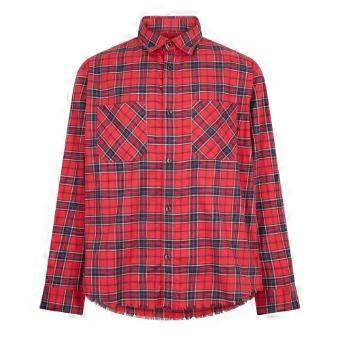 Hugo Mens Plaid Oxford Shirt
