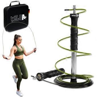 Professioneel springtouw, anti-slip handgrepen, 3 m staalkabel/springtouw met kogellagers