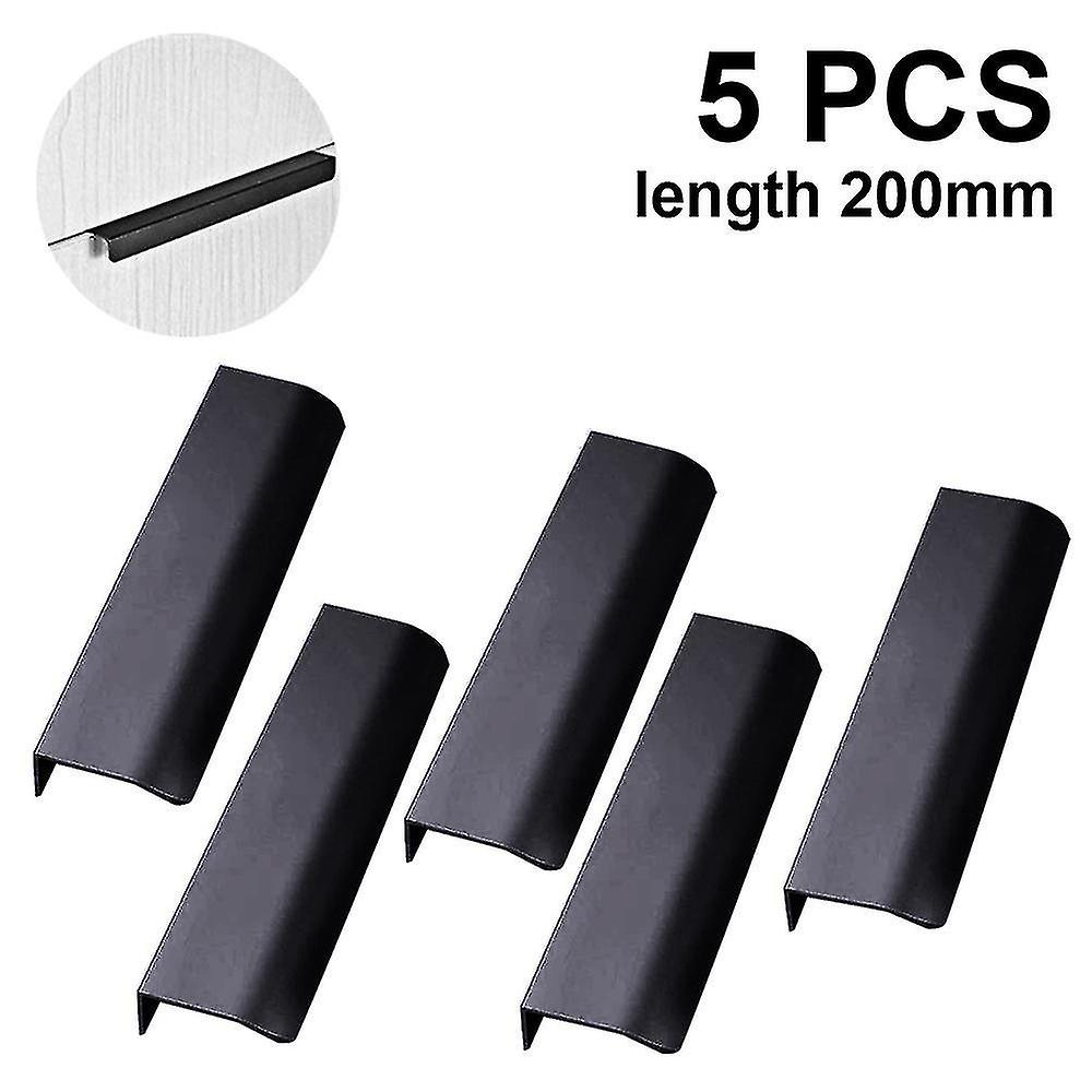 5 Pack Estilo moderno Finger Edge Pull Muebles Manijas de cajón