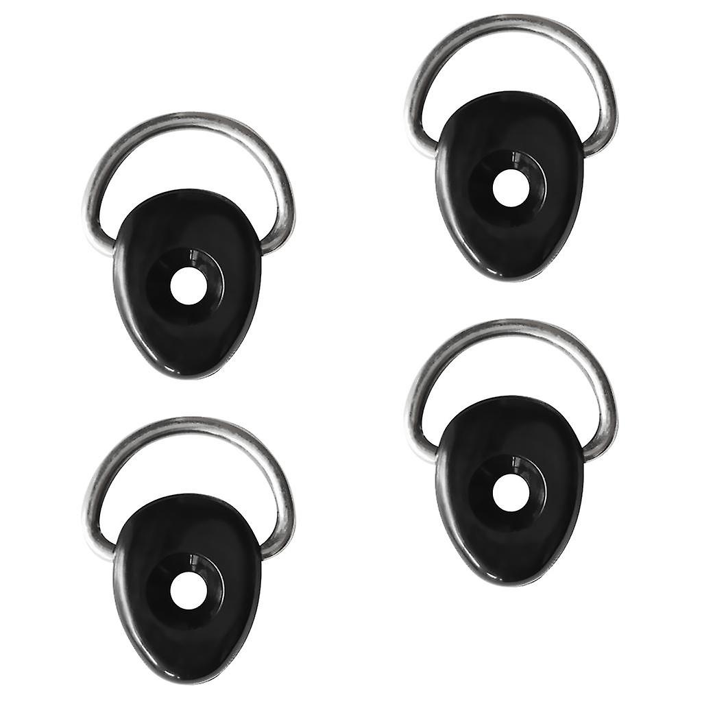4 Stück Kayak Loop Deck Fitting mit D-Ring für Deck Bungee Line Rigging