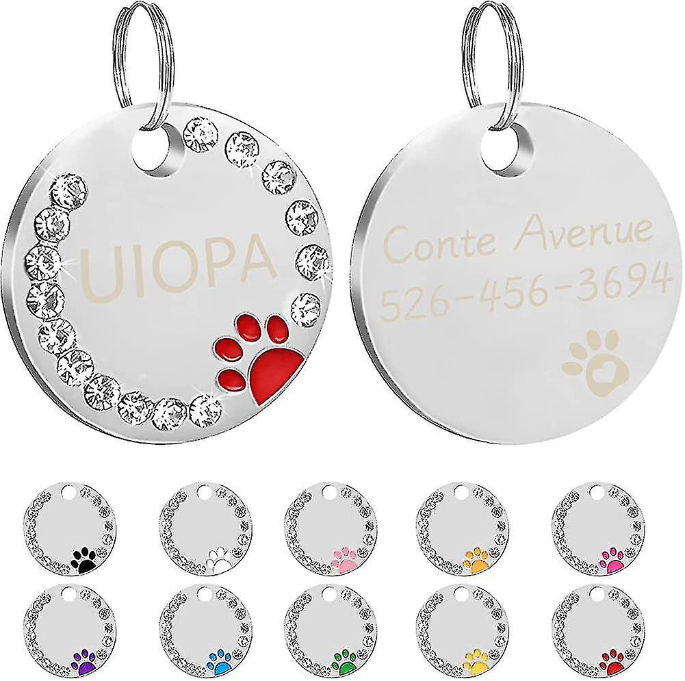 2 Pieces Of Dog Tags With Engraving. Address Tag Dog Dog Tag Personalized Pet Id