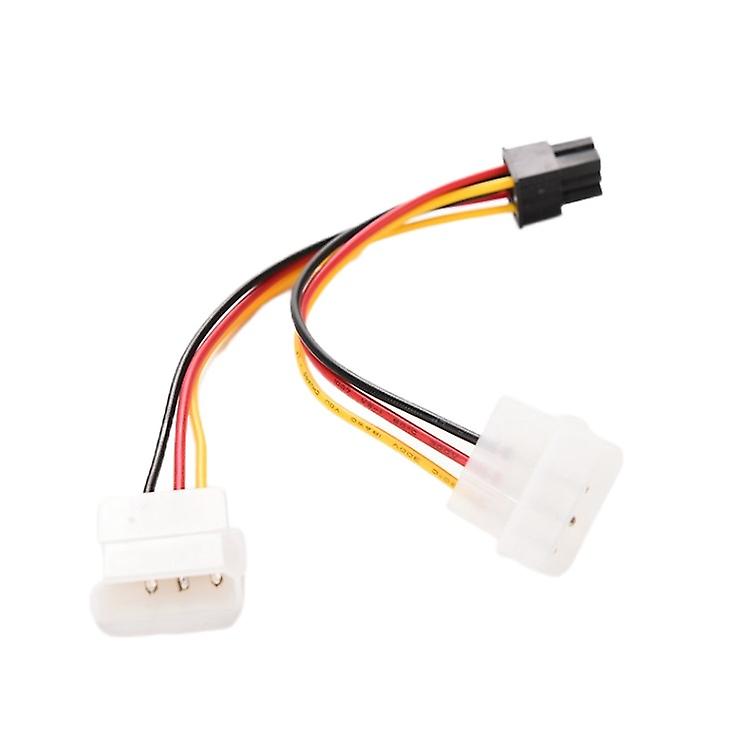 PCI-E 6 Pin to Dual 4 Pin Video Card Power Adapter Converter Cable SHYTMV
