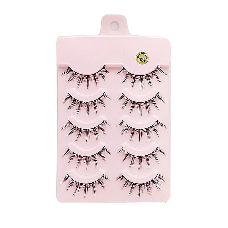 5 Pairs Reusable False Eyelashes Comfortable To Wear False Eyelash For Women Girls Makeup Diy