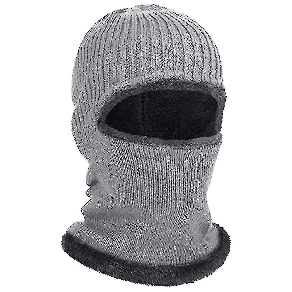 フルフェイスニットフェイスマスク冬フリース裏地付きスキーマスク男性女性冬用