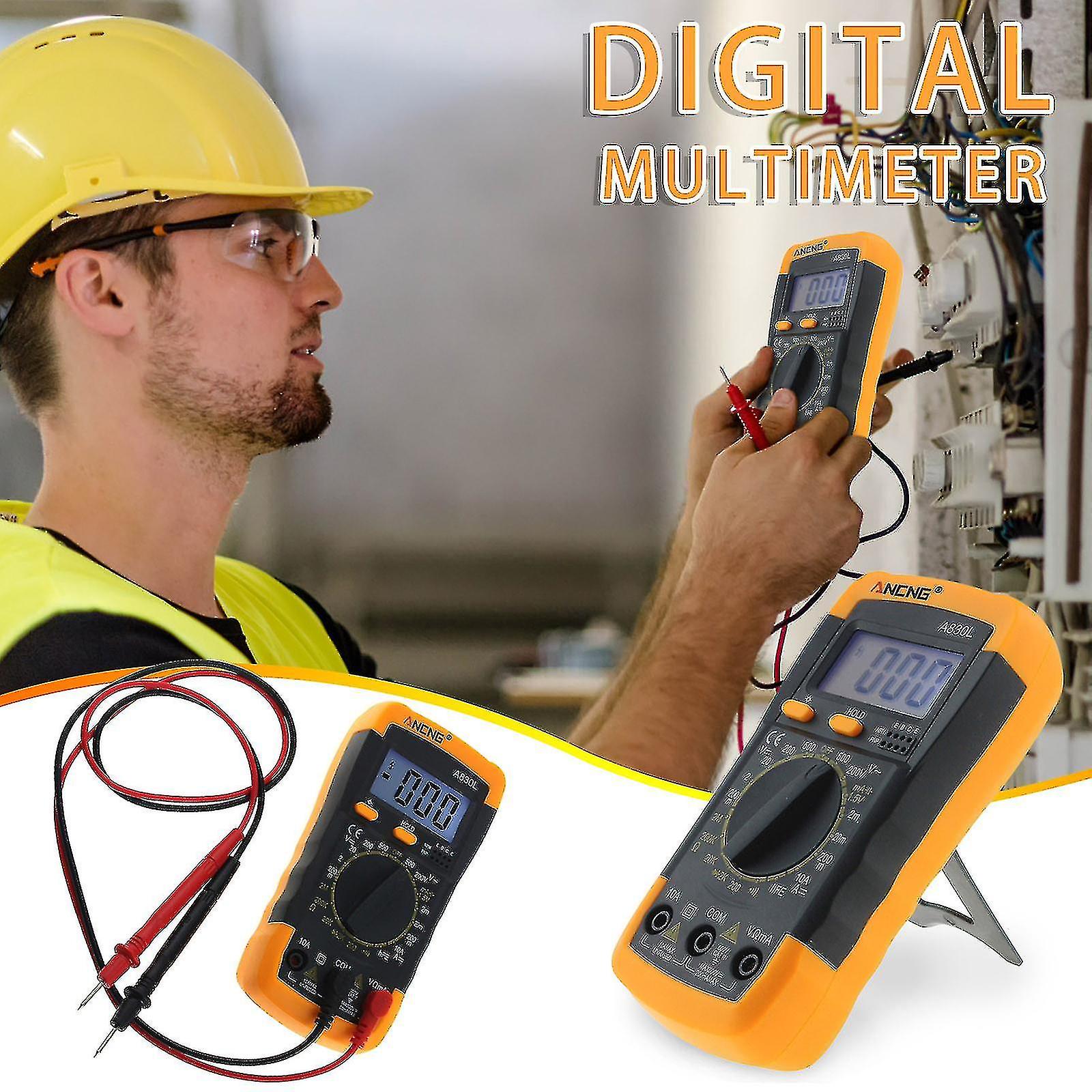 Digital Voltmeter Ammeter Meter Auto Range Digital Electrical Measurement Meter Measures Ac/dc Current Voltage Resistance Capacitance Temperature