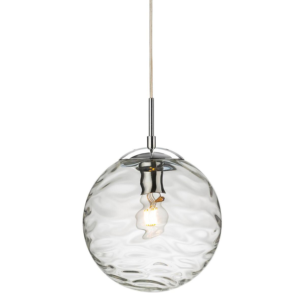 Mercury Globe Pendant Light Chrome with Clear Glass