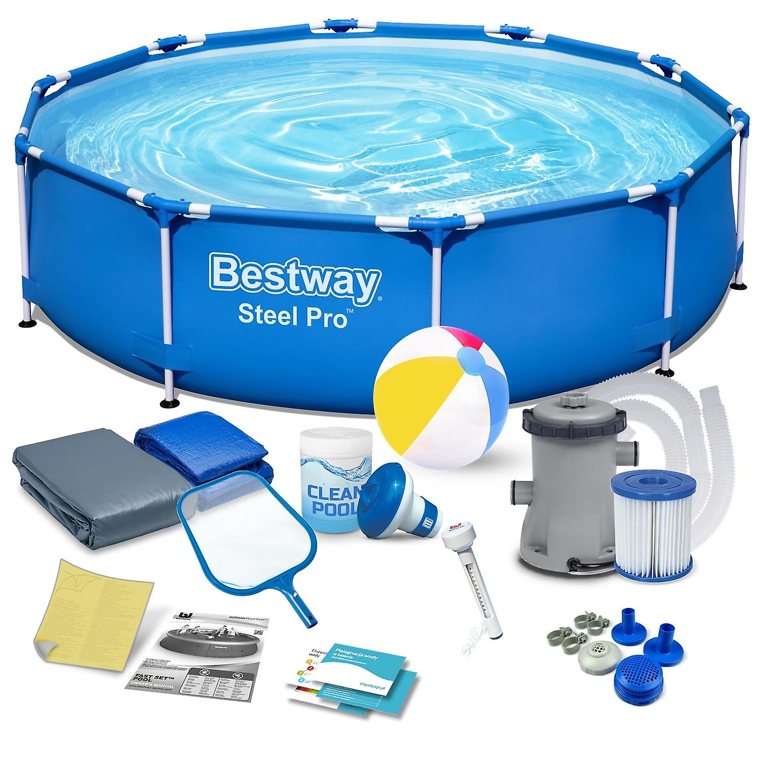 Bestway - surface-mounted swimming pool - 305x76cm - complete pool - blue