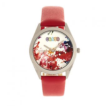 Crayo graffiti Unisex horloge-zilver/rood