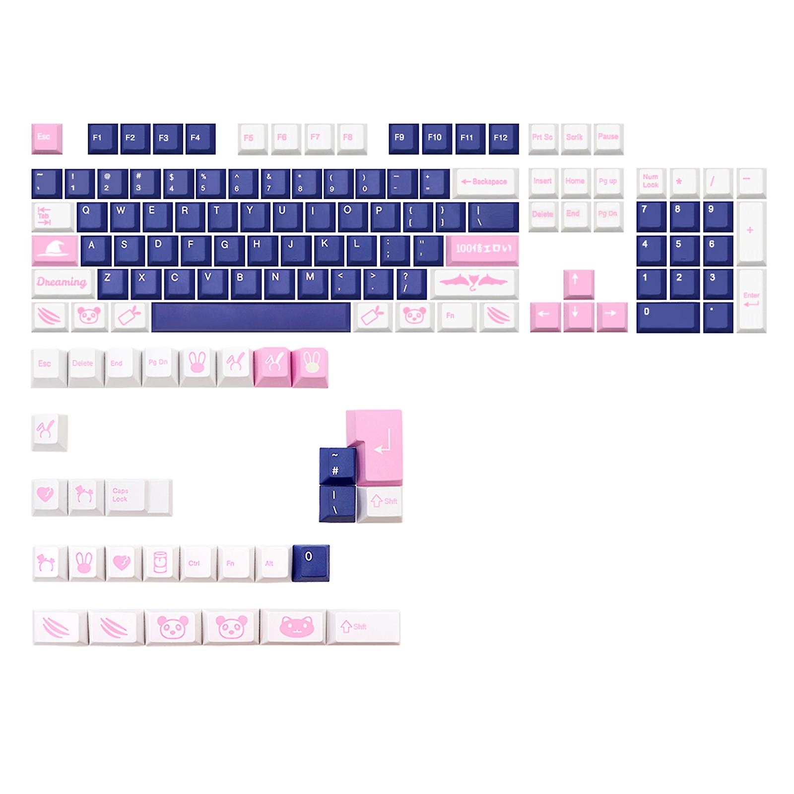High PBT Mechanical Keyboard Keycaps Dreaming Sweet Girl Dye Subb 134 Keycap