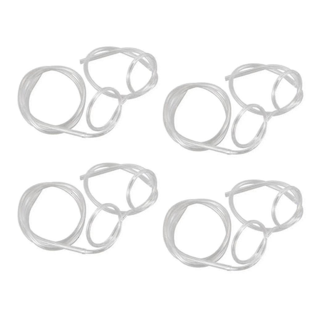 4x Glasses Shape Straw To Drink - Clear