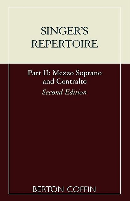 The Singers Repertoire Part Ii by Berton Coffin Paperback Book