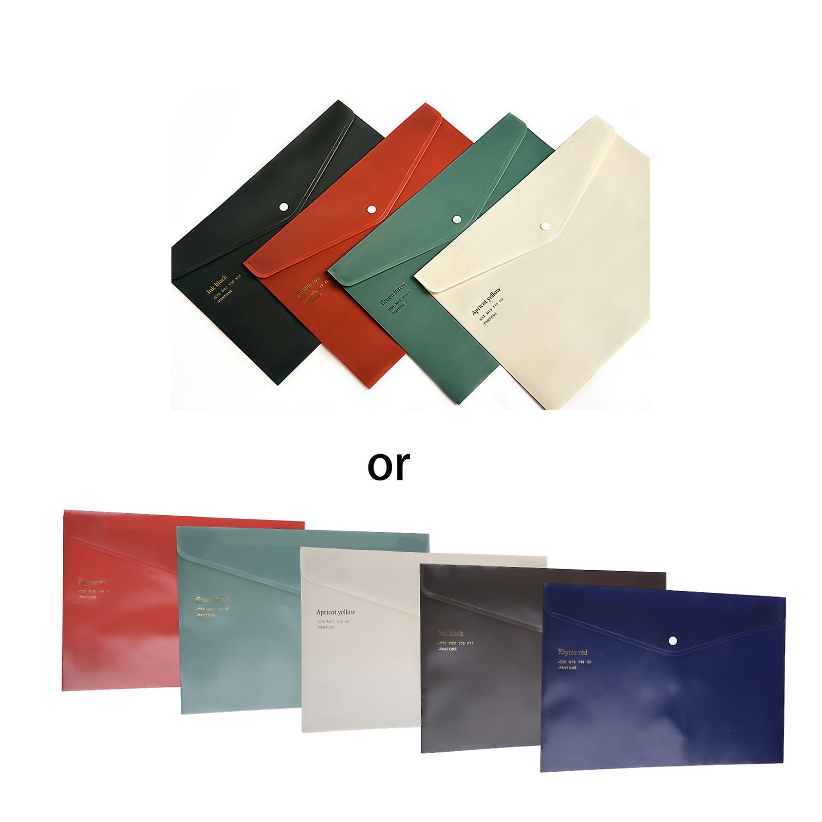 Letter Size File Folder Waterproof Large Capacity for Student Random Color