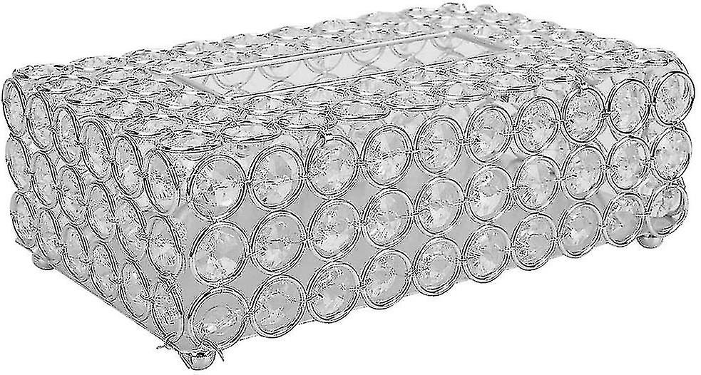 Tissue Box - Rectangular Artificial Crystal Tissue Box Cover Tissue Paper Storage Holder  Gift
