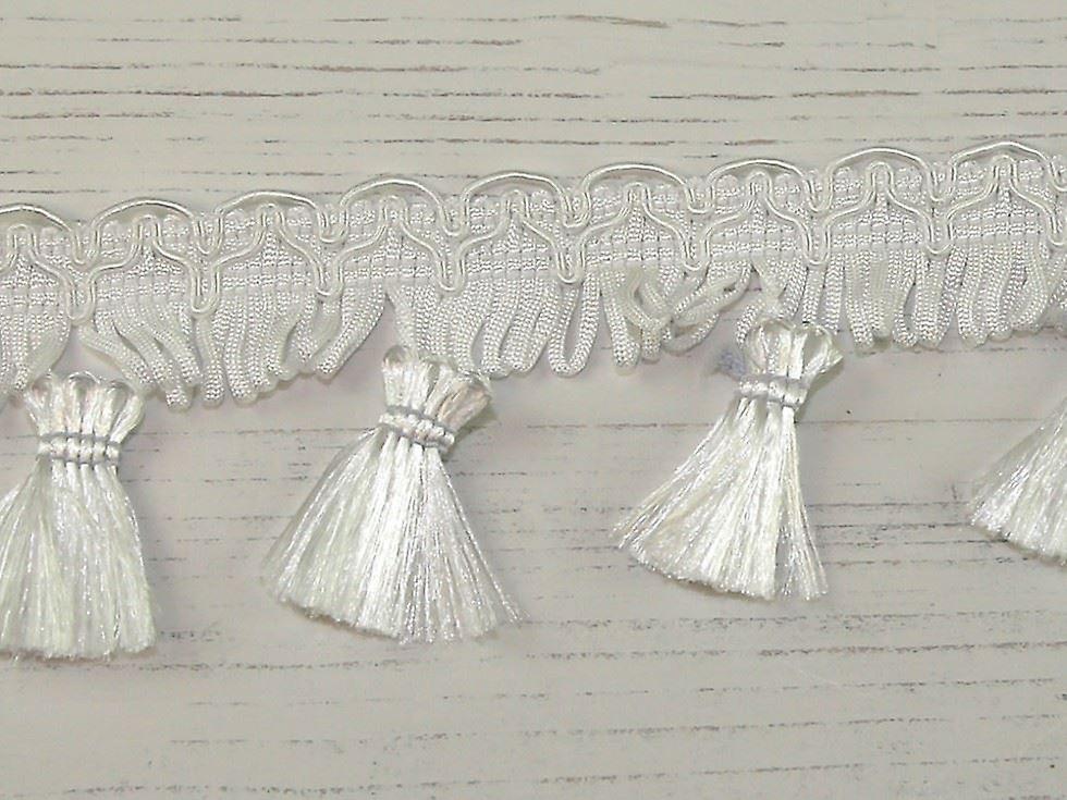 Minerva 50mm Tassel Fringe Trim Ivory - per metre