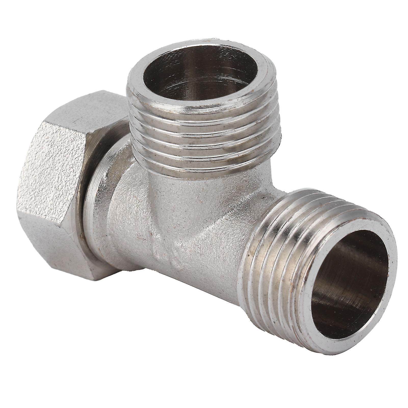 Pipe Connector G1/2 Male/Female Thread Tee Connector Stainless Steel Water Pipe Joint Tee Adapter