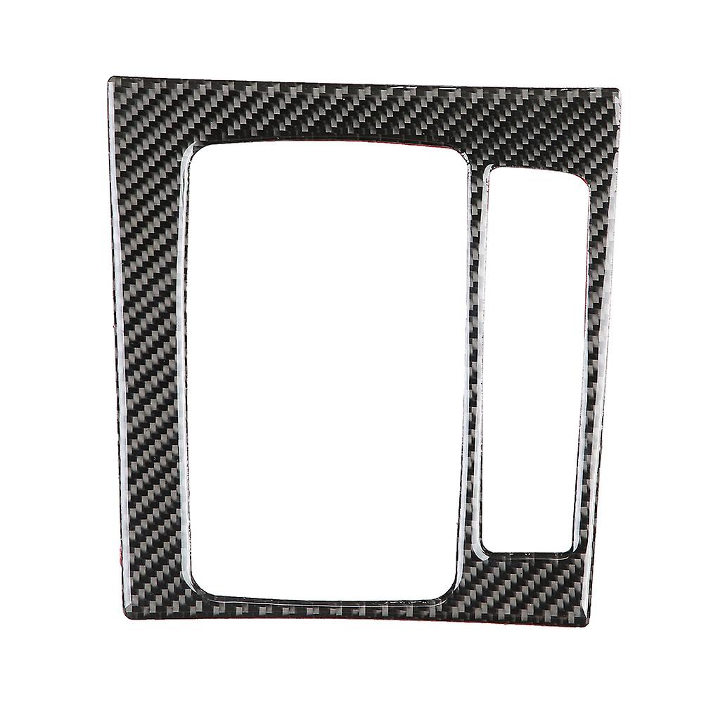 Carbon Fiber Car Center Console Gear Shift Panel Trim Cover Frame for Mazda Axela 17-18(#A)