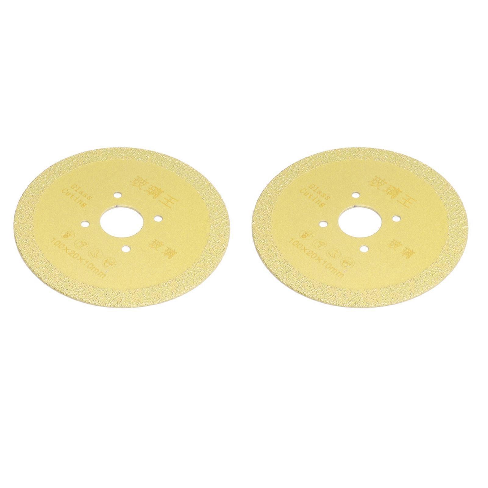 2Pcs 100mm Diamond Ceramic Saw Blades for Angle Grinder Cutting