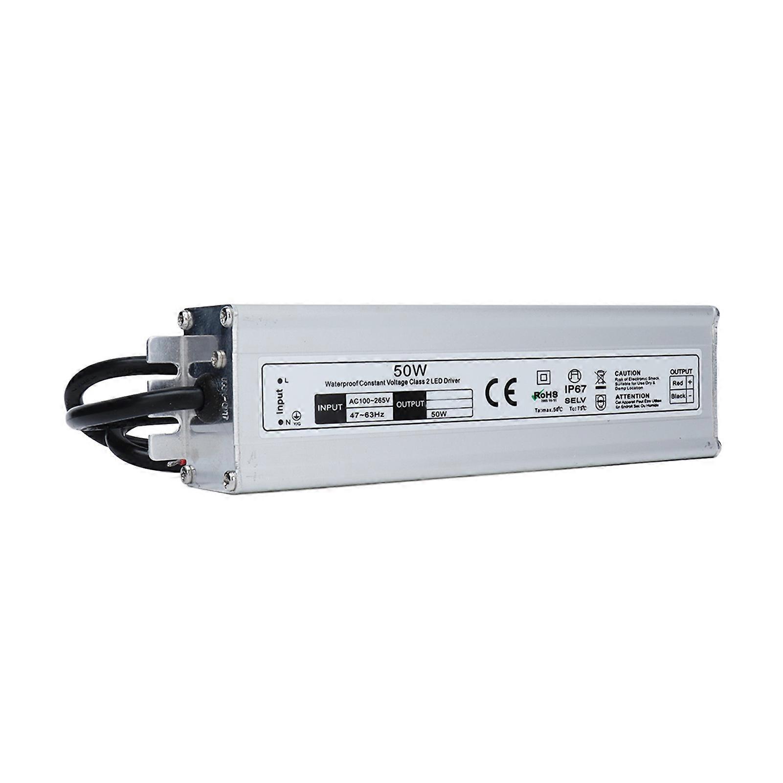 LED Power Supply AC100?265V Waterproof IP67 LED Transformer for LED Light Strips 50WEU Plug Output 12V