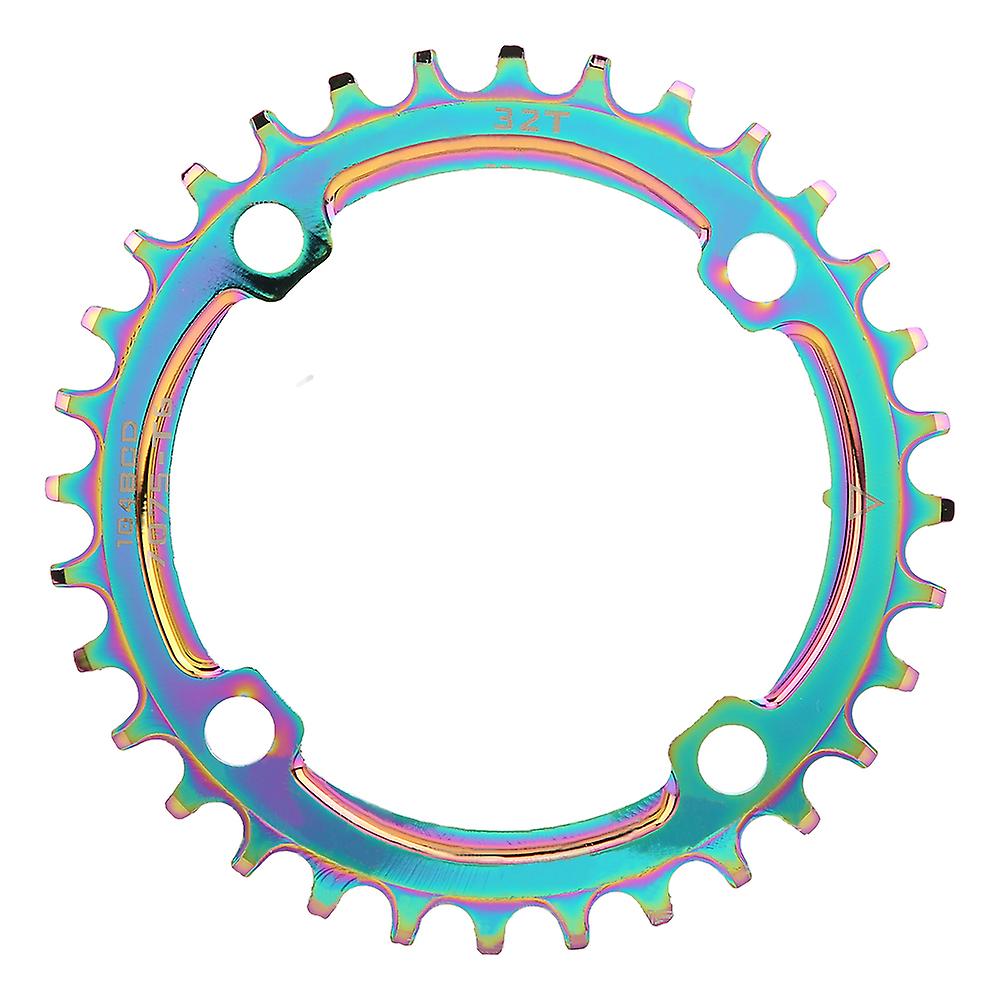 Plateau de pédalier à dents positives et négatives pour VTT 104BCD, placage coloré (32 dents)