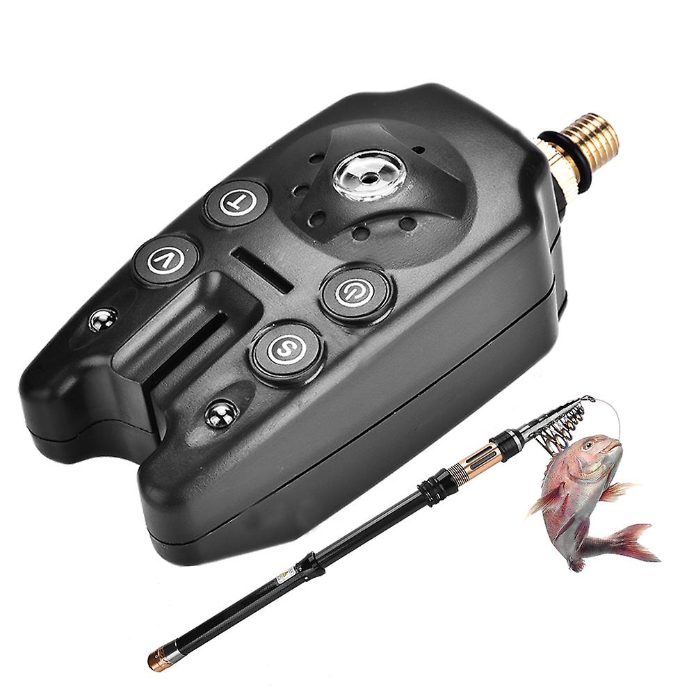 LED Fishing Electronic Fish Bite Alarm Finder Sound Alert Indicator Light Stick (Black)