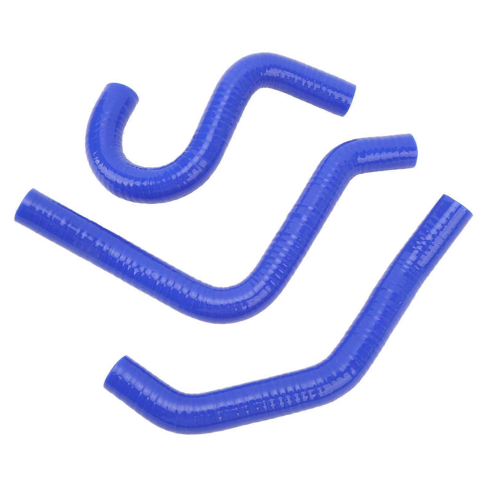 3Pcs Motorcycle Radiator Hose Thickened High Temperature Resistant Silicone Radiator Coolant Hose For CR80R CR85R Blue