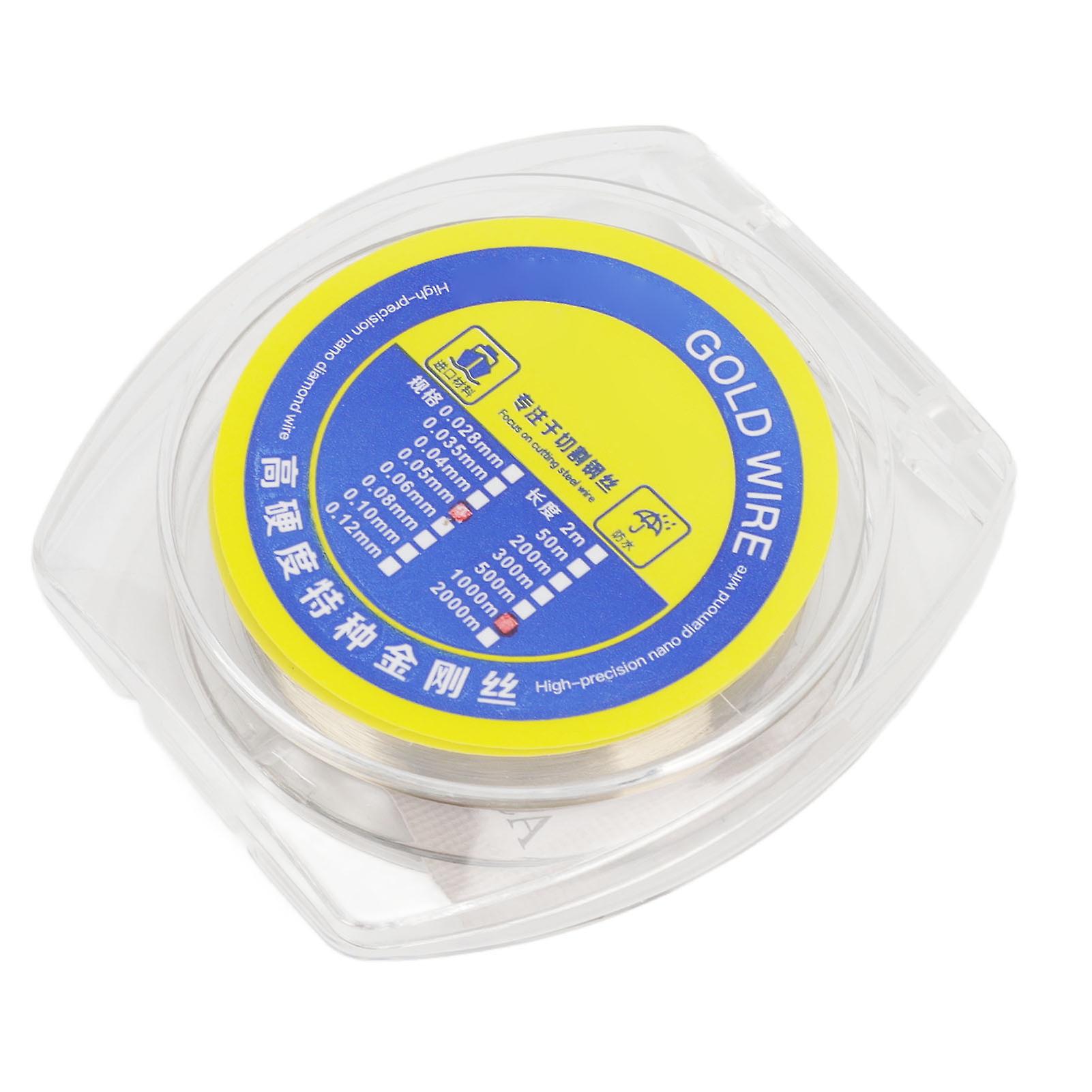 Fil de séparation pour écran LCD, fil de coupe incisif en acier allié au tungstène pour une coupe rapide et propre, 0,05 mm, 1 000 m