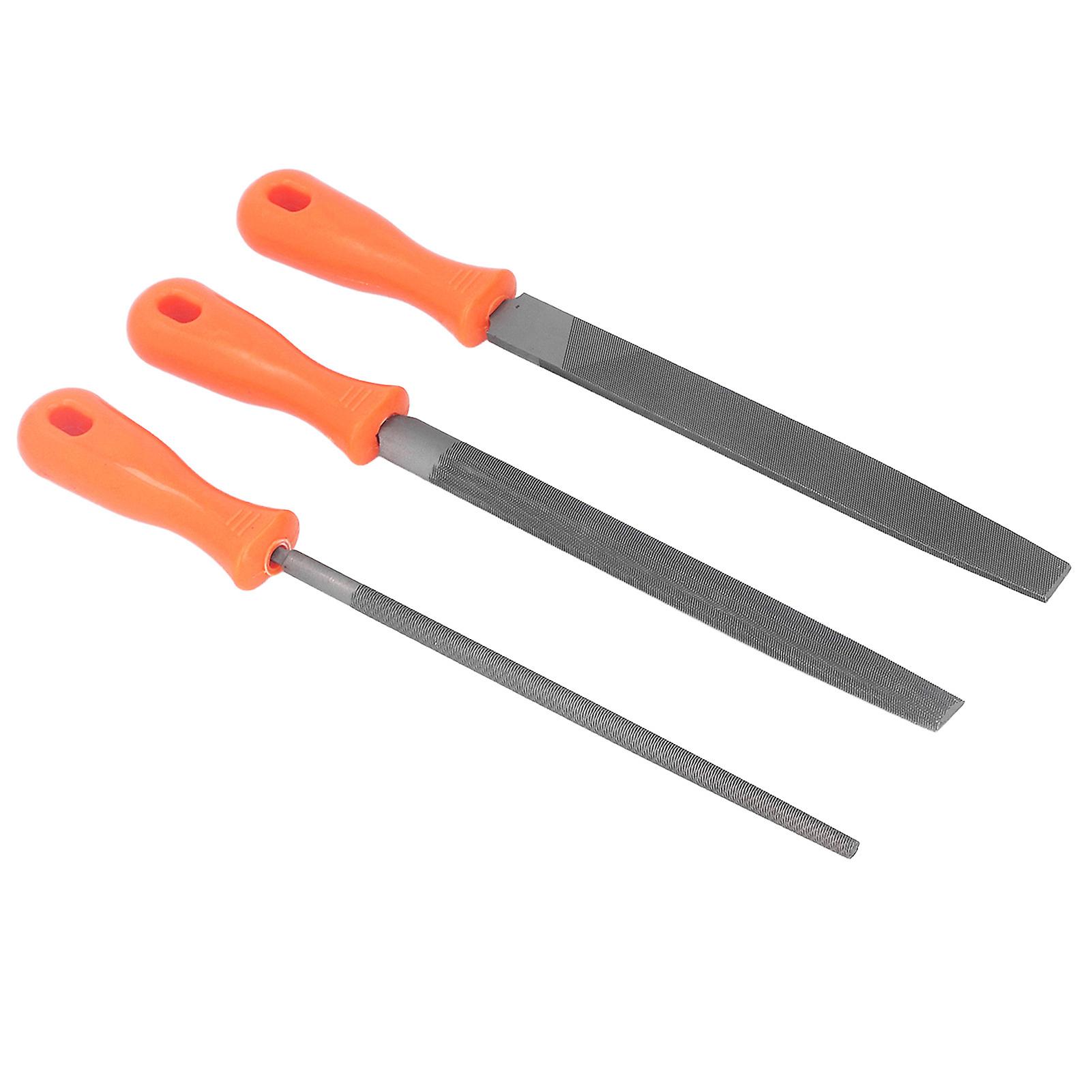 3Pcs Metal File Flat File Half Round File Needle File Alloy Steel Tool for Woodworking 