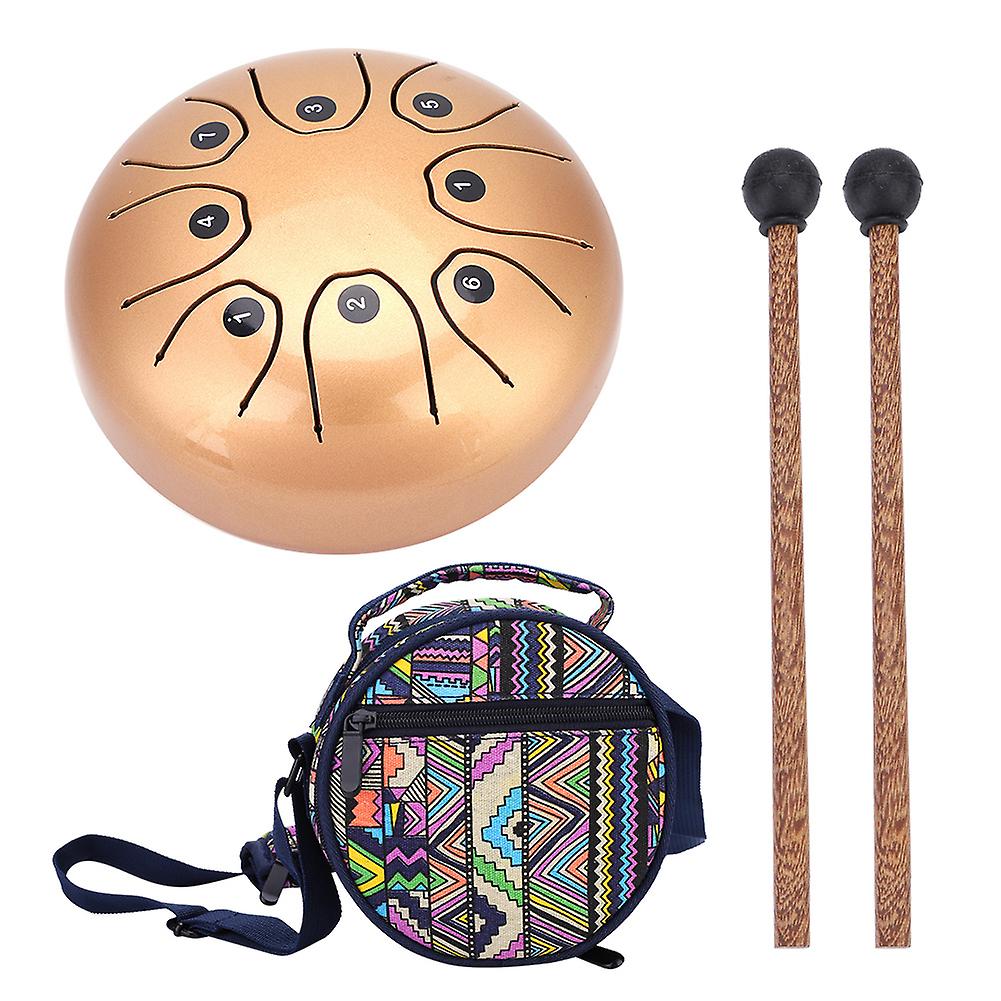 Qualidade perfeita handpan handpan língua tambor tanque 5,5 polegadas percussão (ouro)