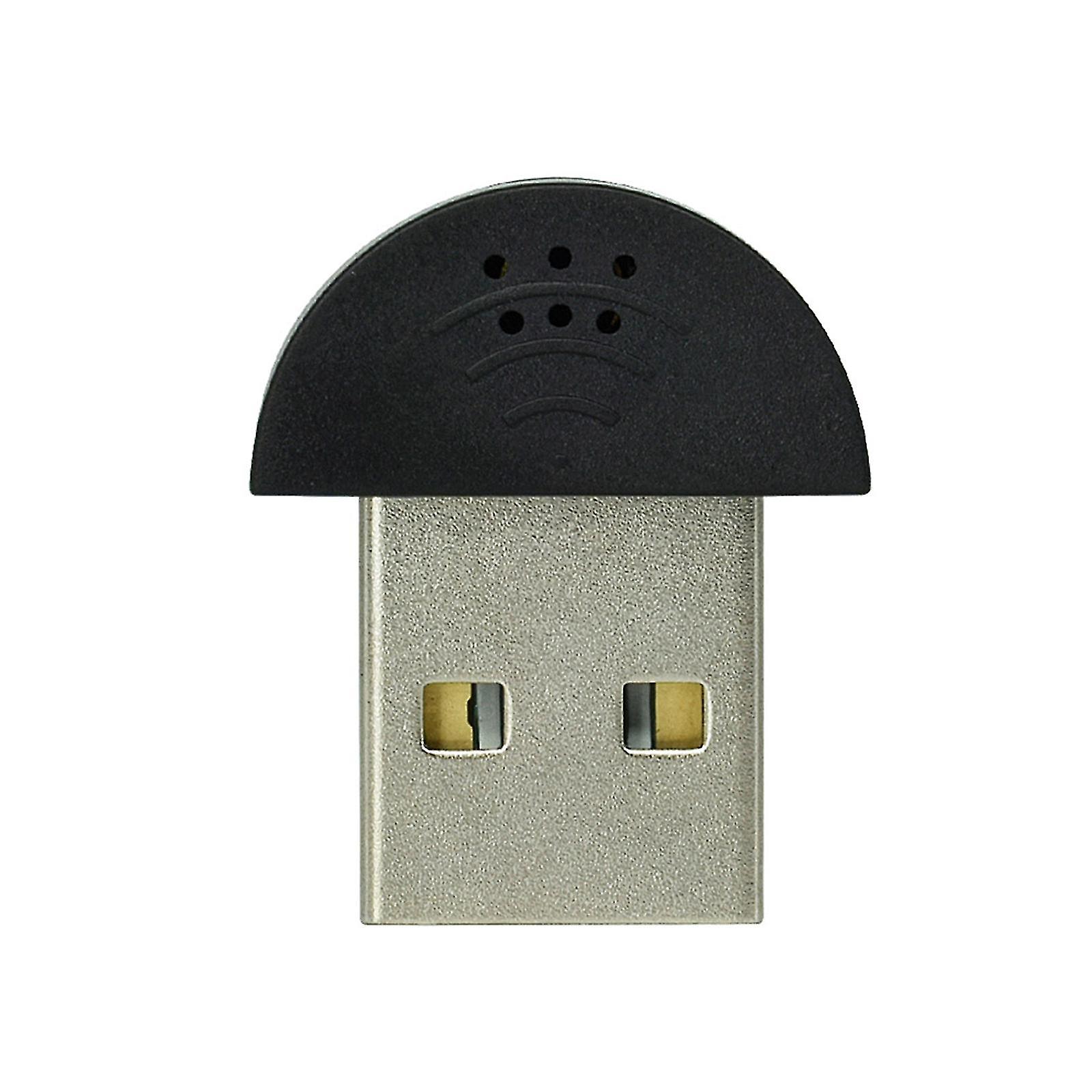 Mini Mic Audio Adapter Usb Microphone Sound Card For Home Computer Pc Ktv