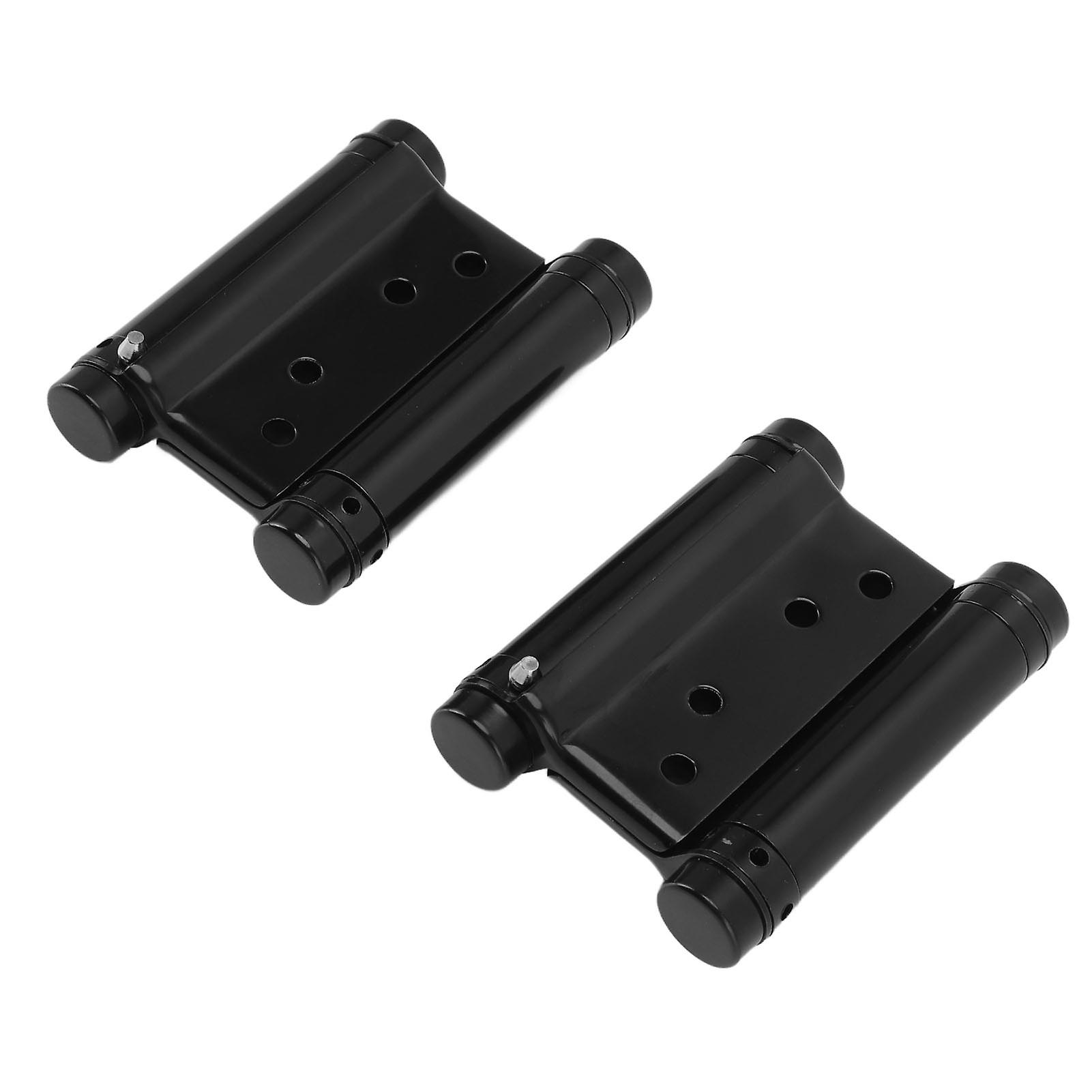 1 Pair Stainless Steel Double Action Spring Hinge Automatic Closing Fence Gate Spring Hinge Black Door Hinge 