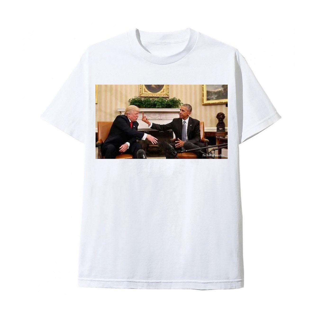 Engraçado Trump T-Shirt Blanc Obama Trump