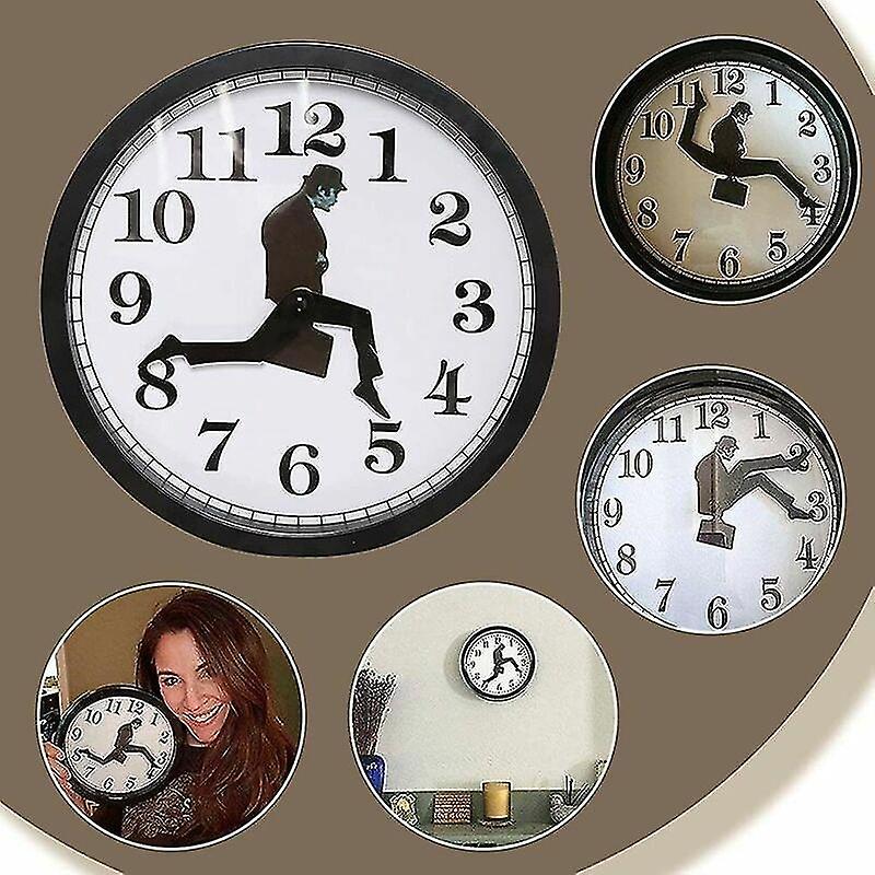 Creative Monty Python Inspiration Silly Walk Wall Clock Silent Silent Clock Wall Art