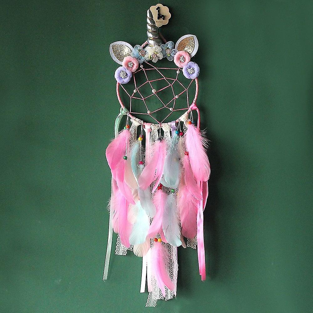 Unicorn Dream Catcher Wall Hanger Pink